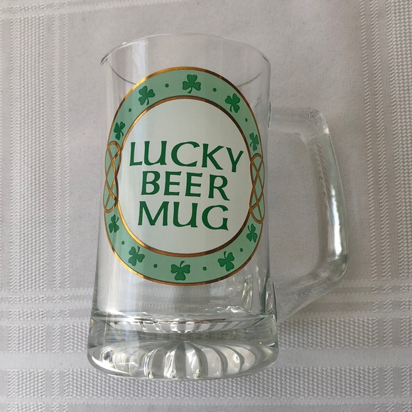 Lucky Beer Mug Irish S. Patrick’s Day Shamrock Mug - Picture 1 of 3